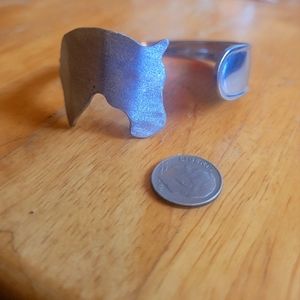 Handmade Stainless Steel Boho Chic Bangle, Made From Vintage Flatware!